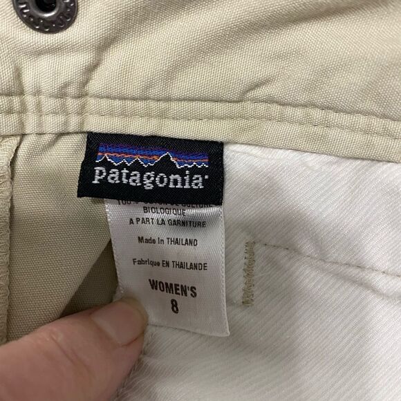 Patagonia 100% Organic Cotton Khakis Shorts Women Size 8 - Picture 7 of 9